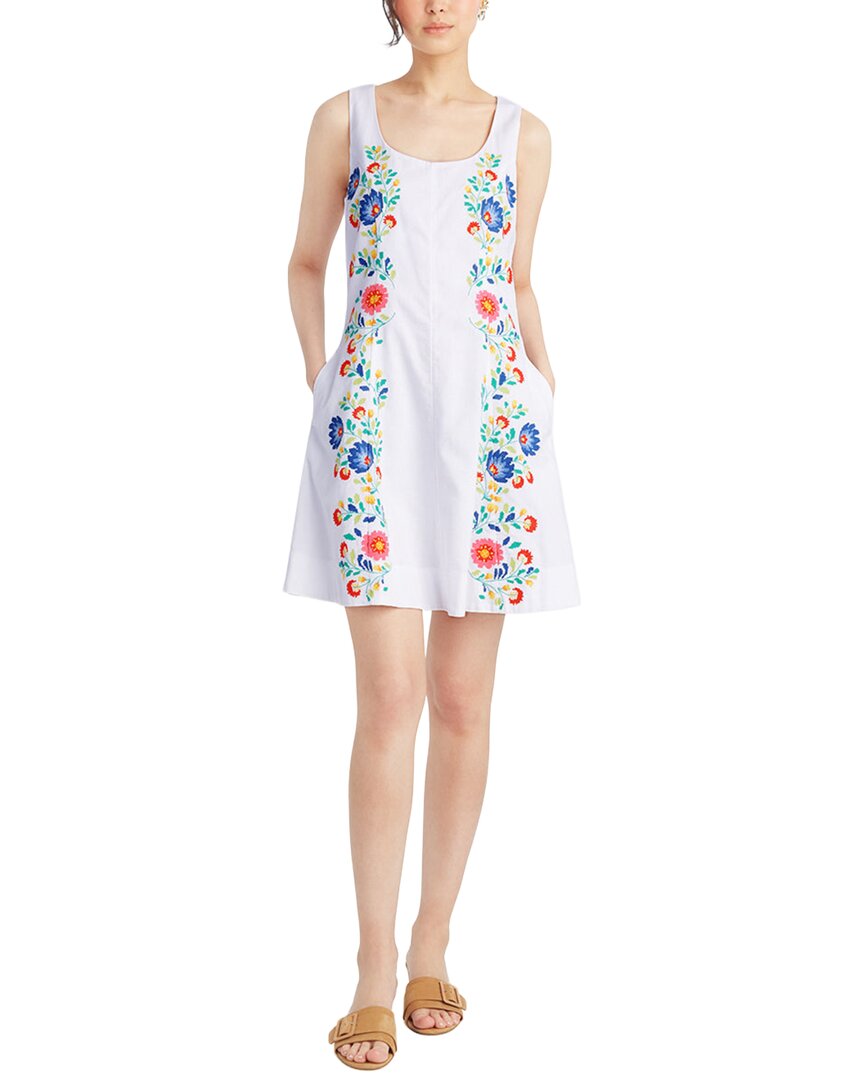 Draper James Primrose Mini Dress With Floral Embroidery