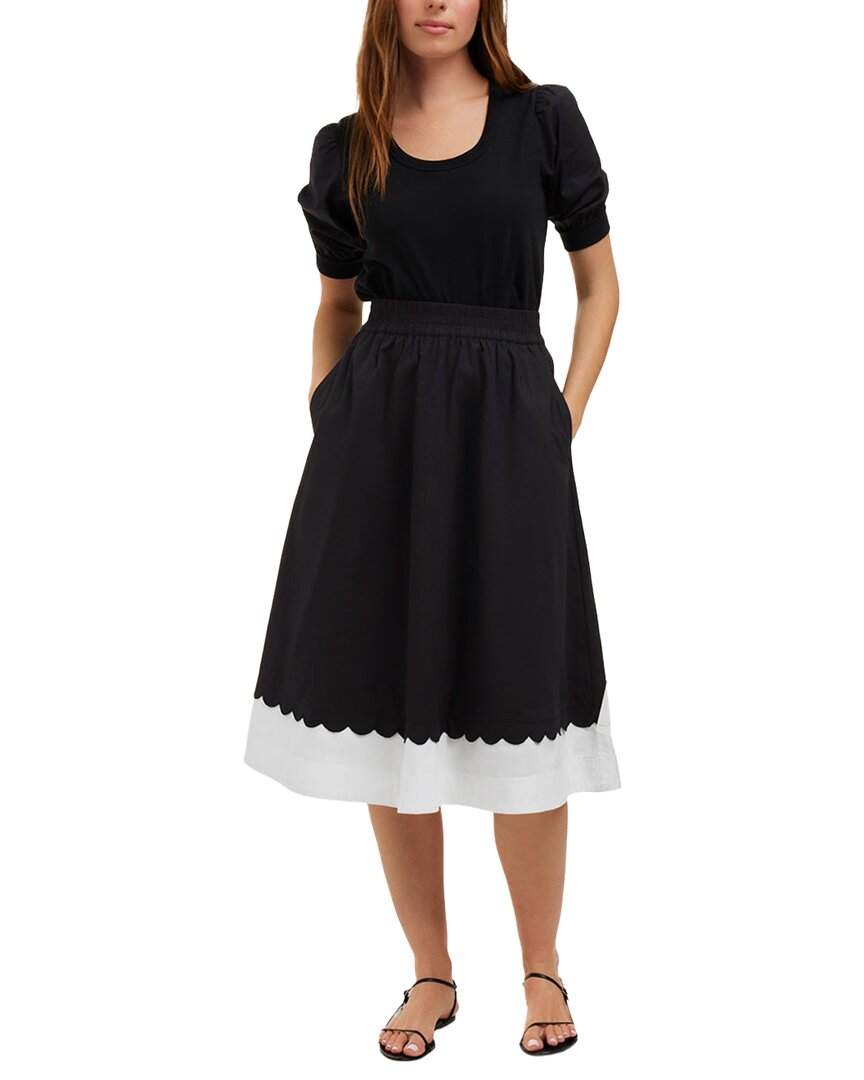 Draper James Midi Skirt In Black/white