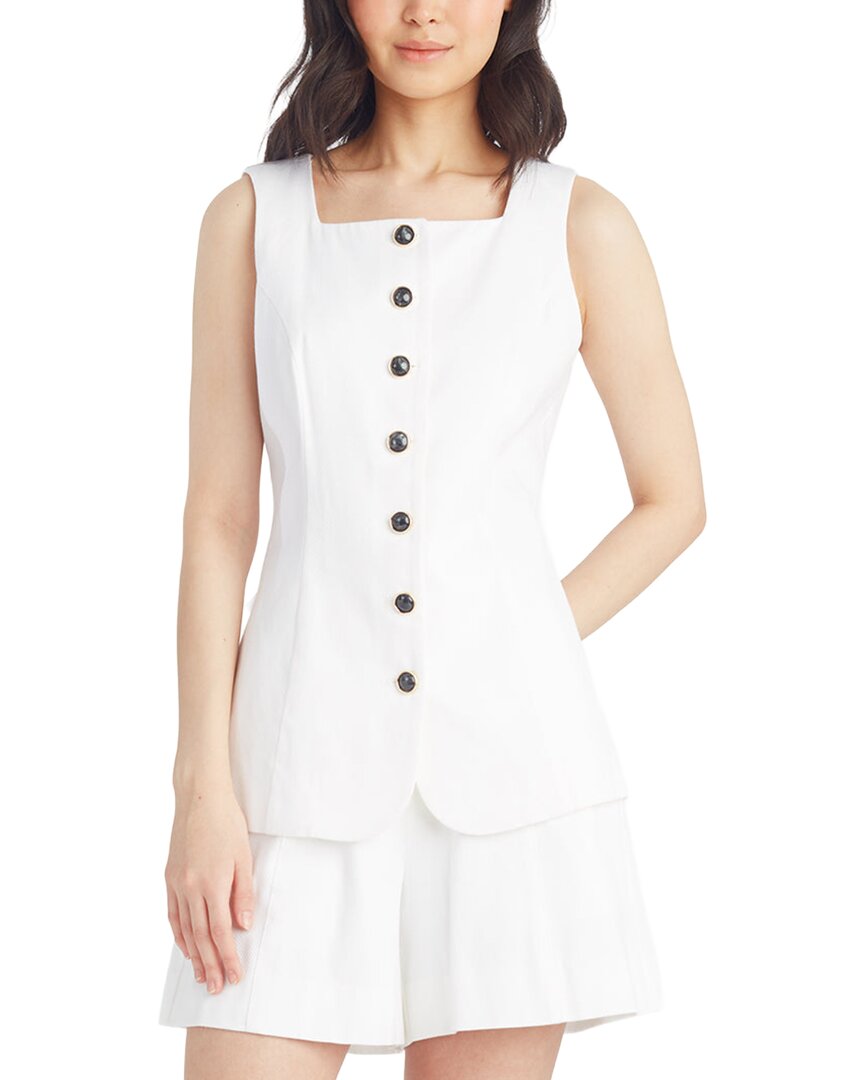 Draper James Tailored Top In White