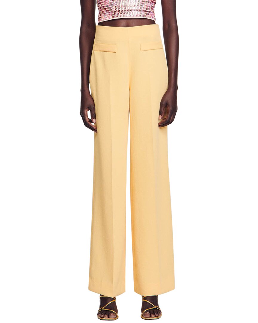 Sandro Ryanel Pant In E120-jaune Orange