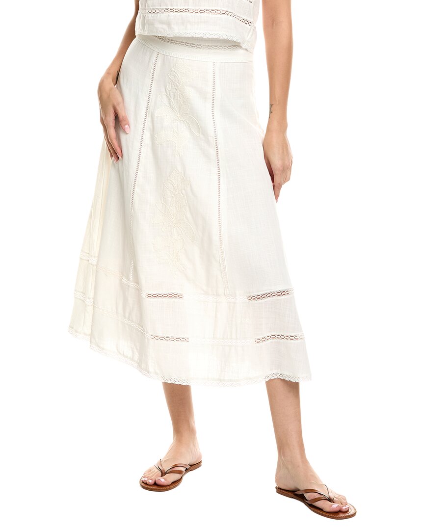 Avantlook Midi Skirt In White