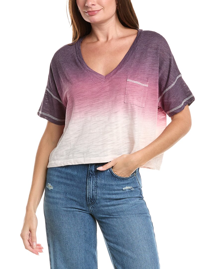 Chaser Slub Jersey Cropped V-neck Pocket T-shirt