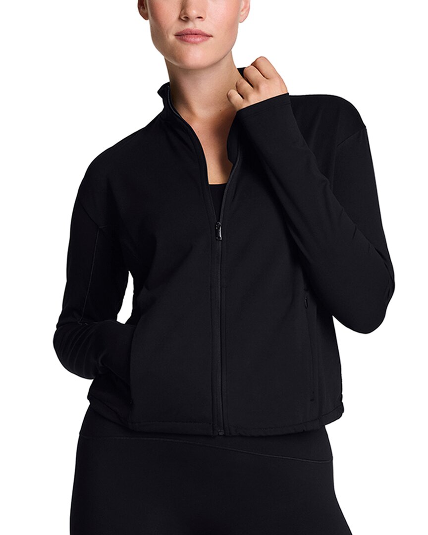Spanx Brushed Full Zip Jacket In Black