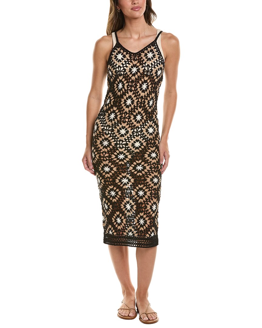 Surf Gypsy Cover-up Midi Dress In Brown