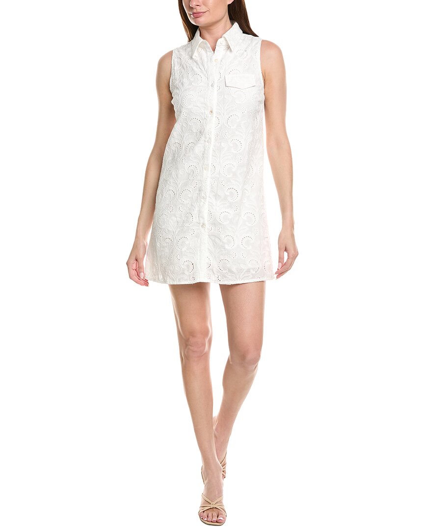 Anna Kay Aqua Lace Mini Dress In White
