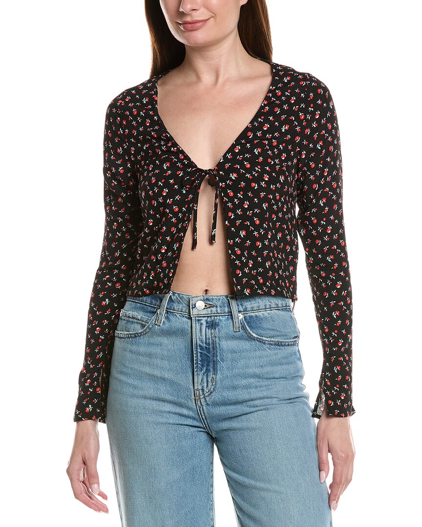 Rolla's Maggie Alpine Floral Top In Black