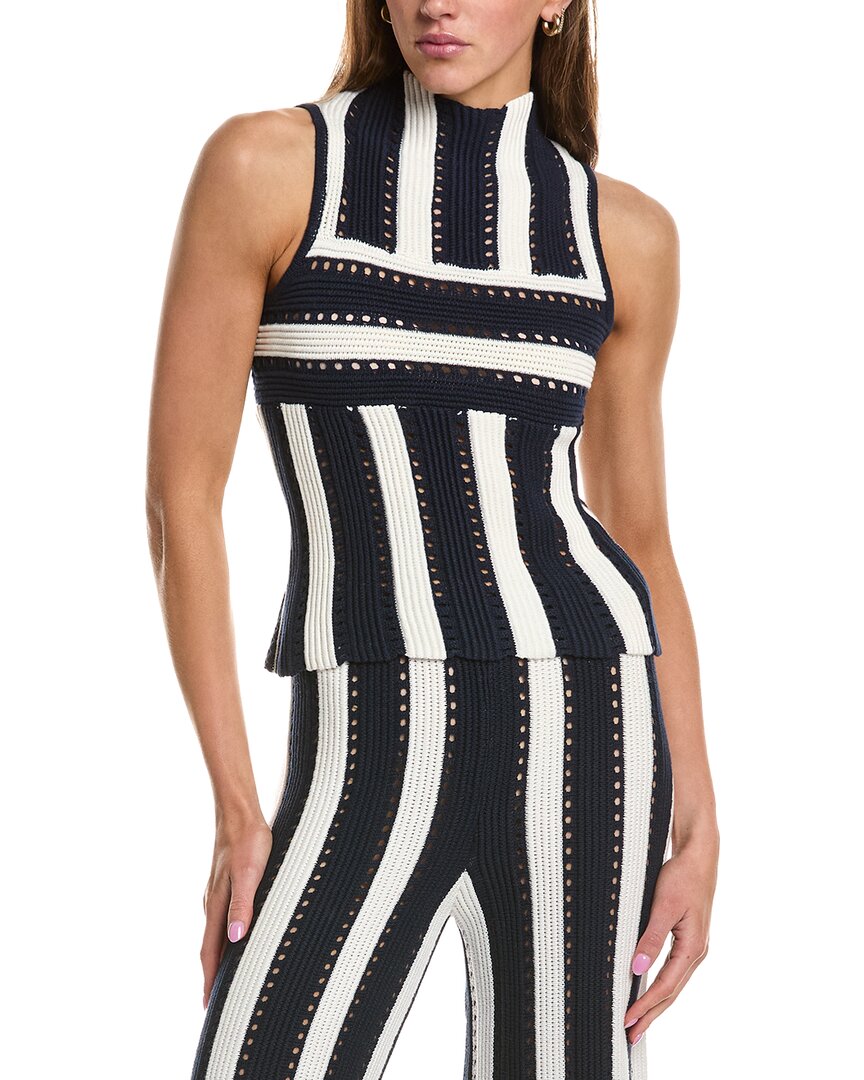 Rowing Blazers Knit Stripe Wool-blend Tank In Navy