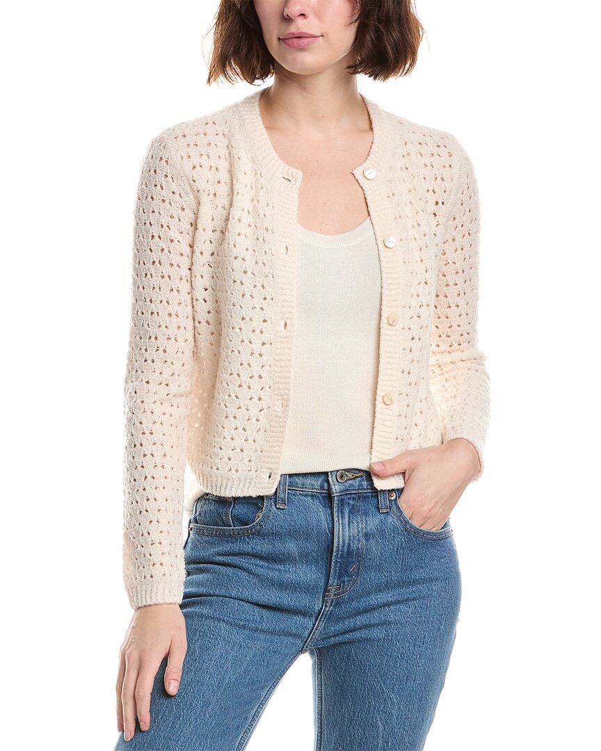 Frame Denim The Chenille Wool-blend Cardigan In Neutral