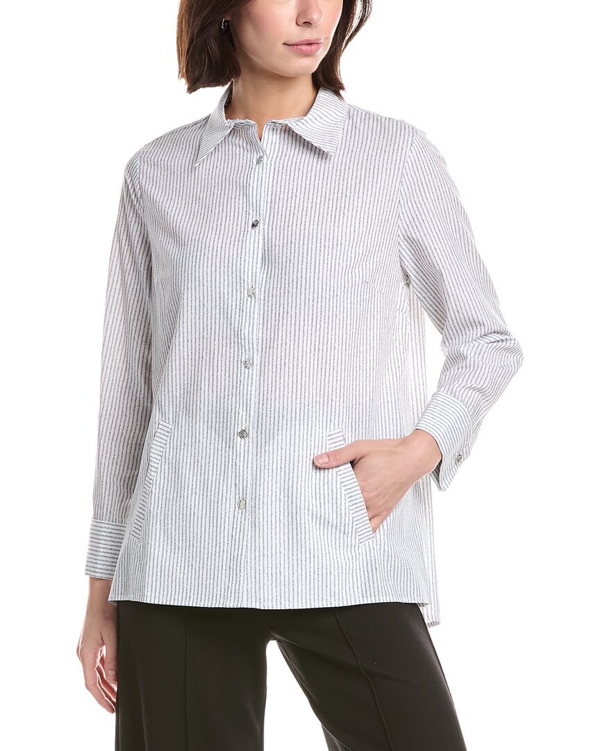 Lemon Grass Button Down Shirt In Gray