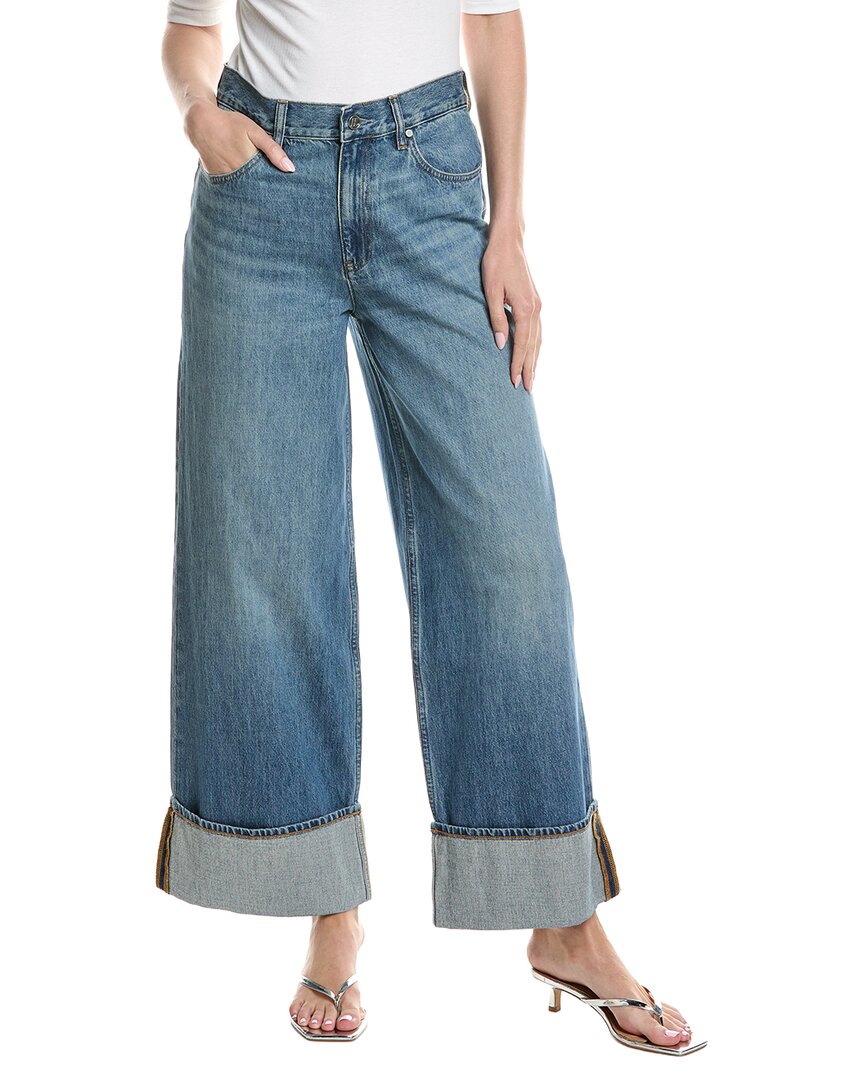 Helmut Lang Low-rise Drop Straight Brookyln Jean In Blue