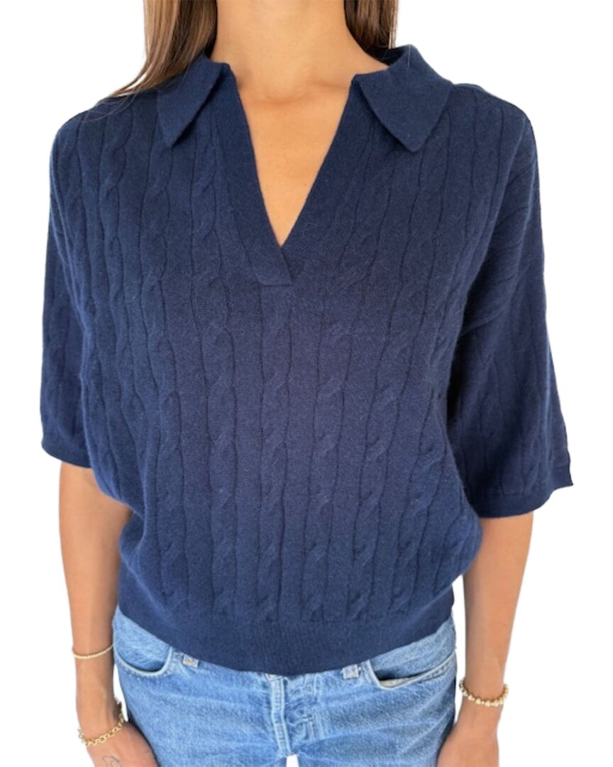 Archer Rosie 100% Cashmere Sweater In Navy Navy