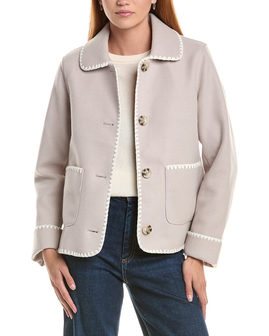 Ellen Tracy Doubleface Short Jacket In Pink