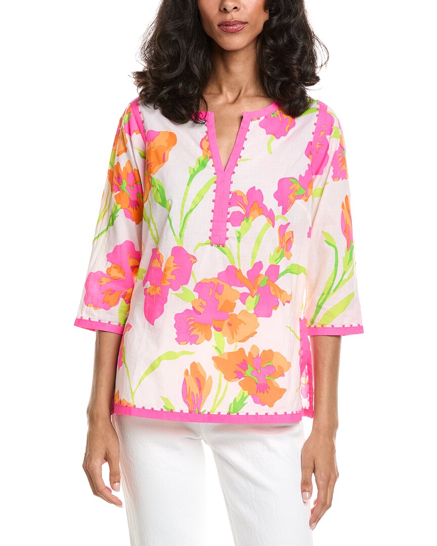 Gretchen Scott Embellished Icon Iris Top In White