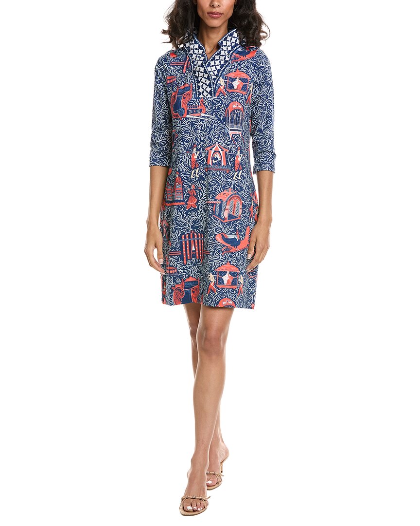 Gretchen Scott Printed Midi Dress In Blue