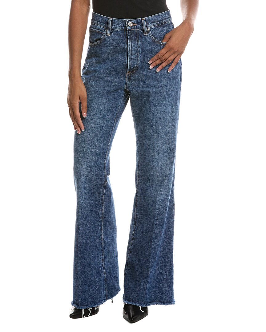Frame Denim The Lax Antidote Raw Fray Flare Jean In 400-antidote Raw Fray