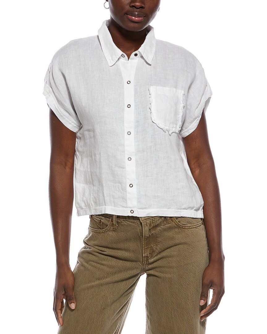 Xcvi Abner Linen-blend Top In White