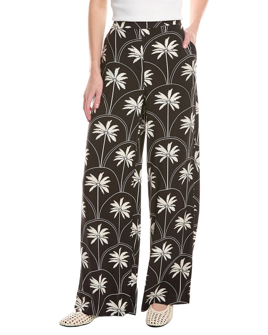 Nvlt Challis Wide Leg Pant In Green