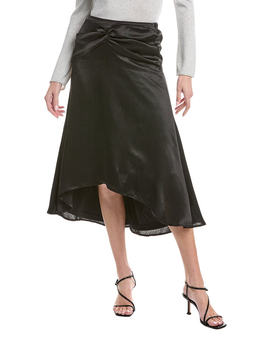 Nicole Miller Solid Skirt In Black
