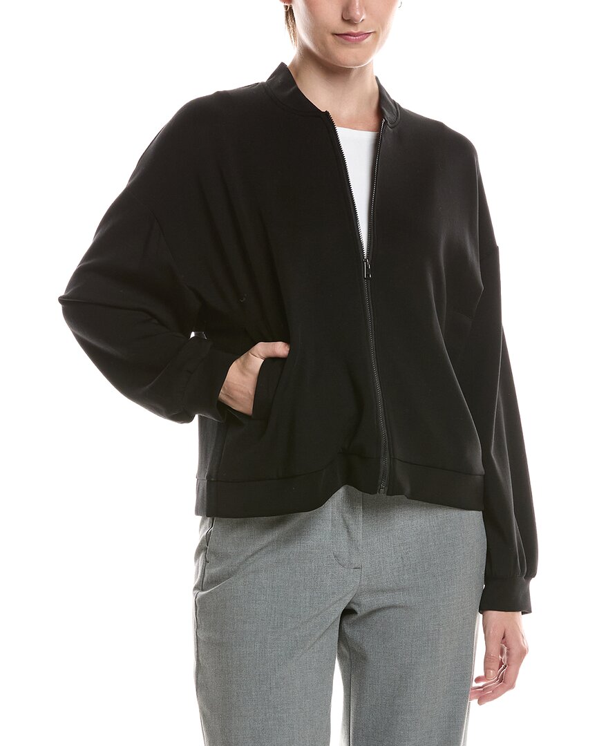 Picadilly Zip Front Jacket In Black