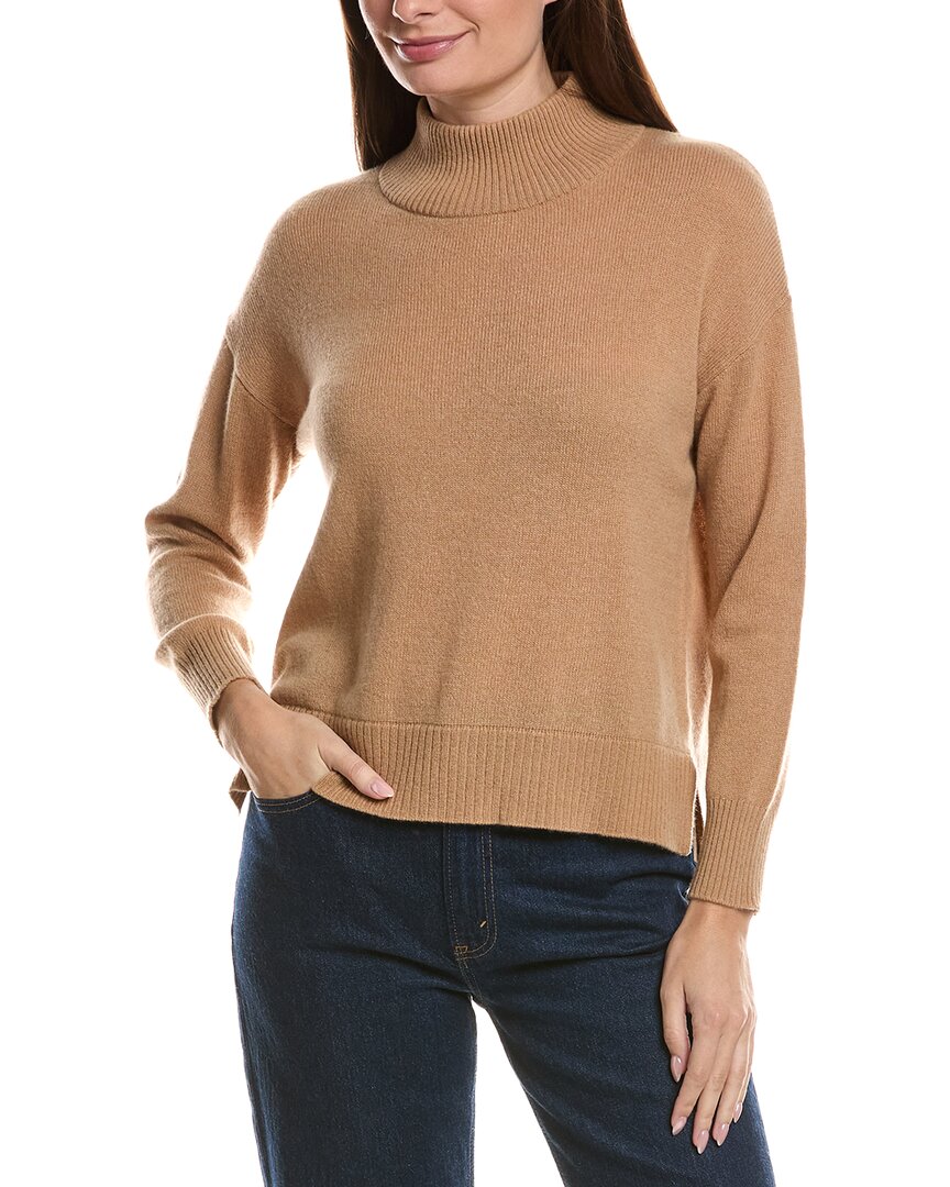 Hannah Rose Basic Mock Neck 100% Cashmere Sweater