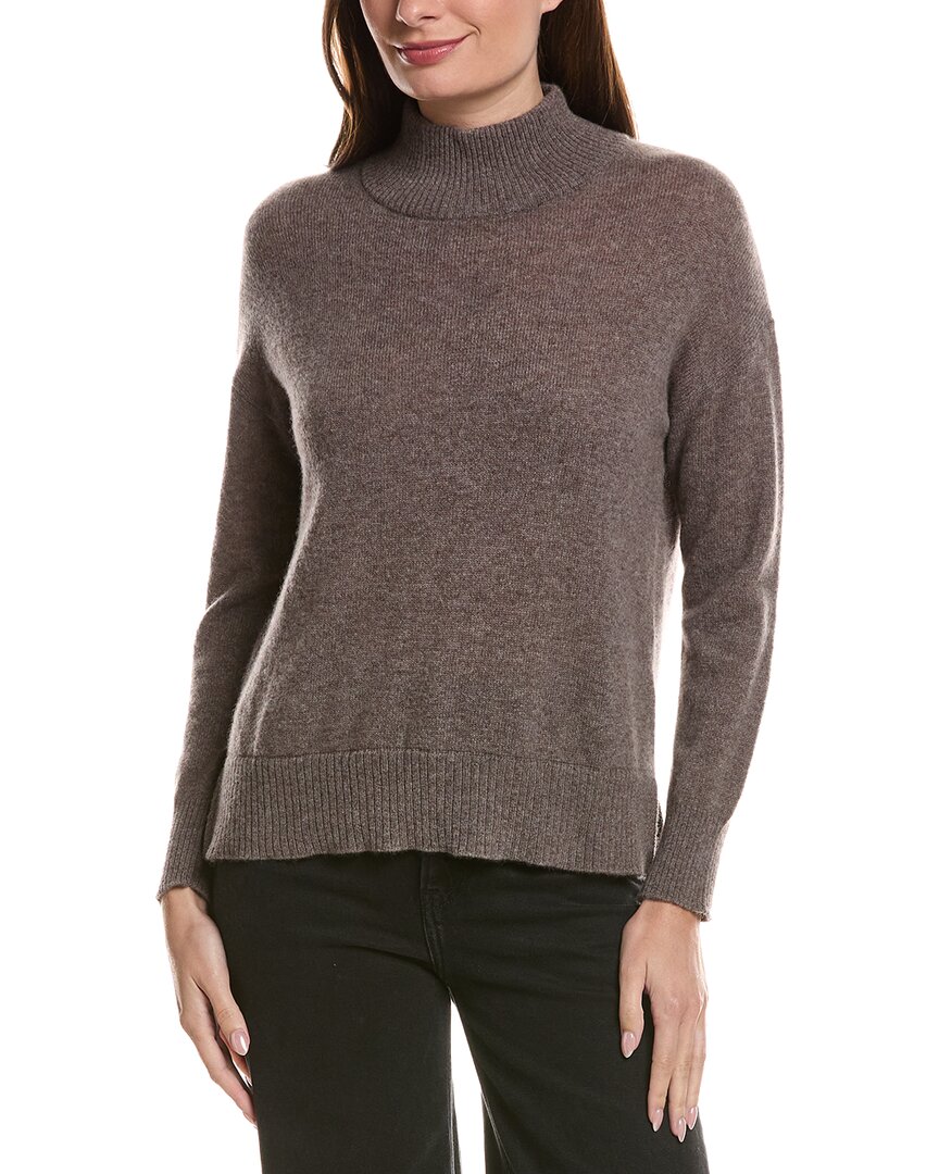 Hannah Rose Basic Mock Neck 100% Cashmere Sweater