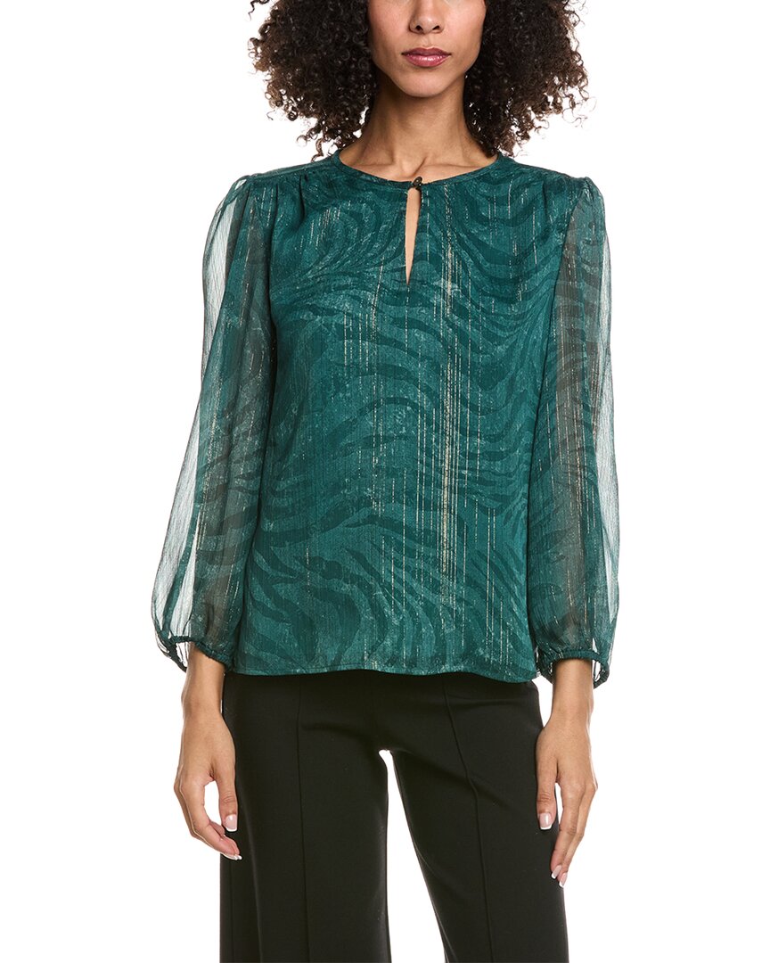 Tommy Bahama Bayside Zebra Blouse In Green