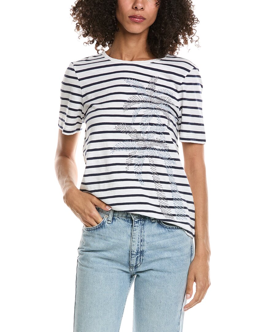 Tommy Bahama Indigo Palms Stripe Lux T-shirt In Multi