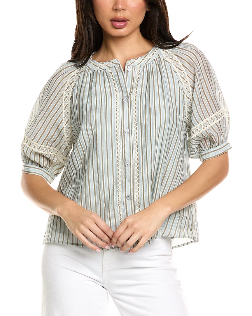 Luxe Always Embellished Top In Blue