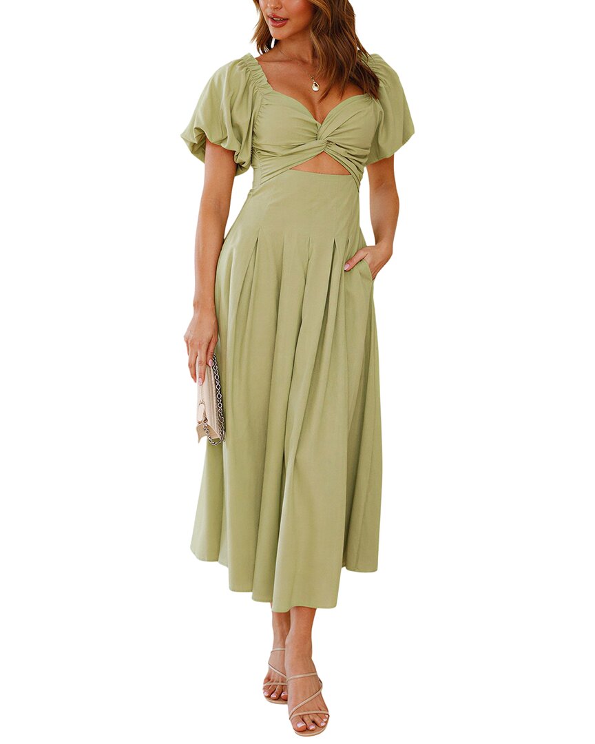 Enjoy Petra Midi Dress In Green