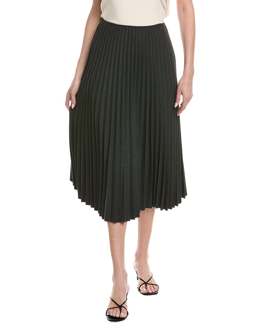 Milly Pleated Midi Skirt In Black