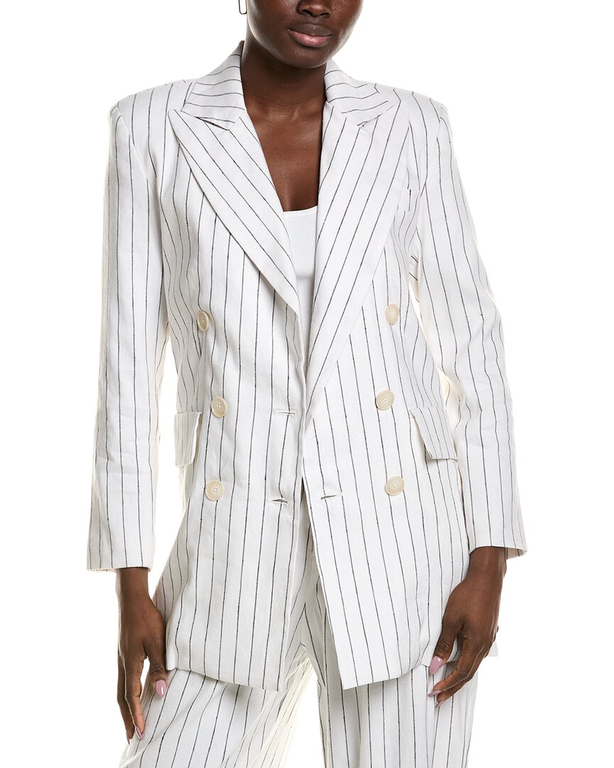 Emerson Fry Julius Linen-blend Blazer In Multi