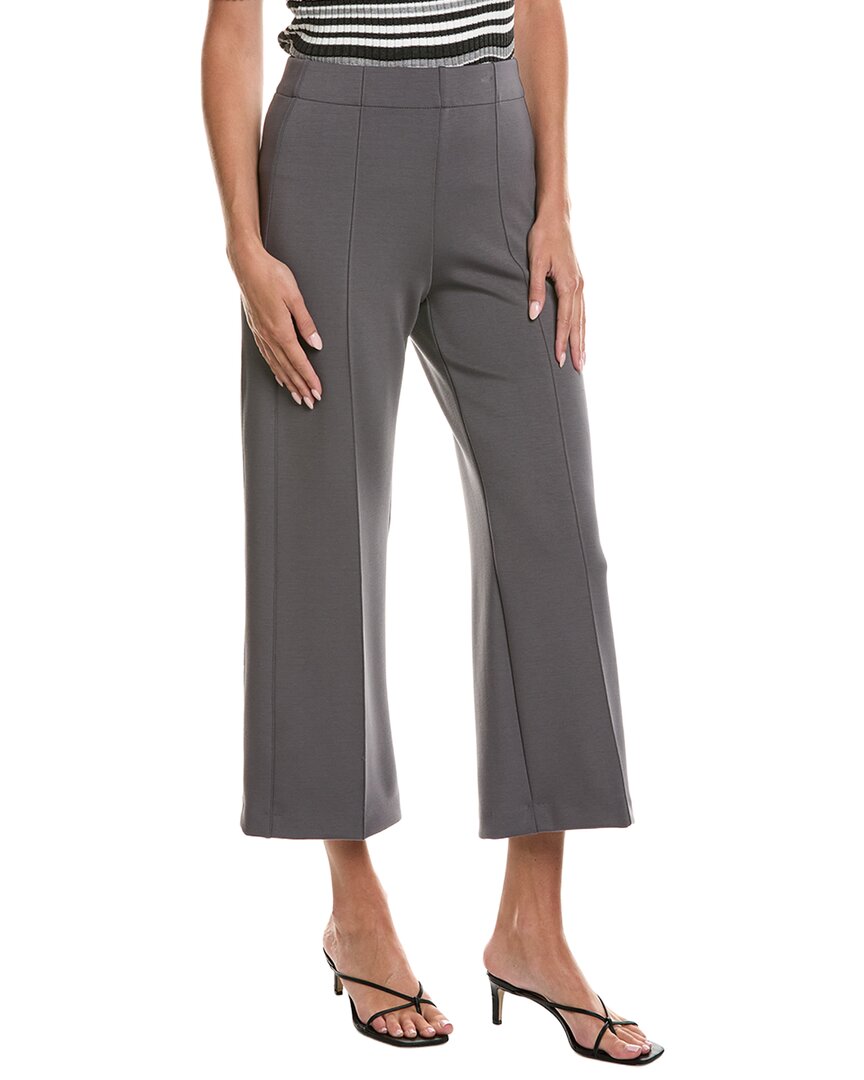T Tahari Cropped Wide Leg Pant In Gray