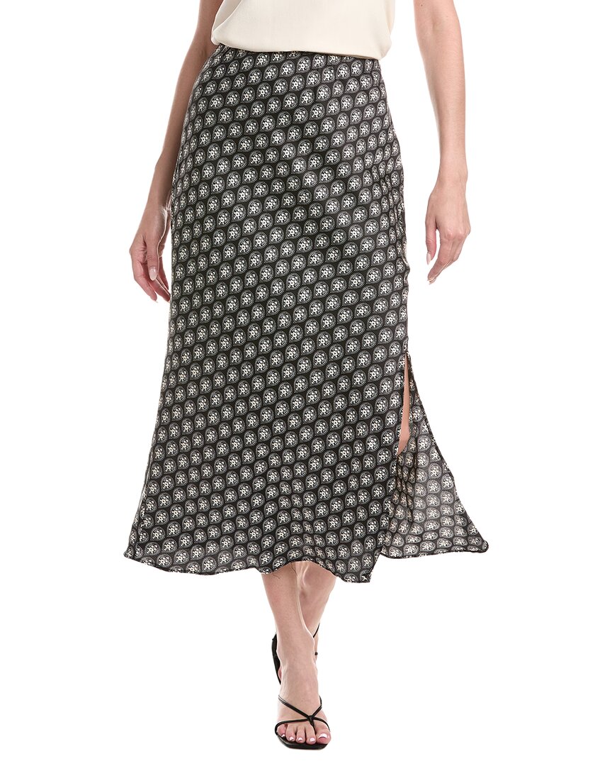 T Tahari Bias Midi Skirt In Black
