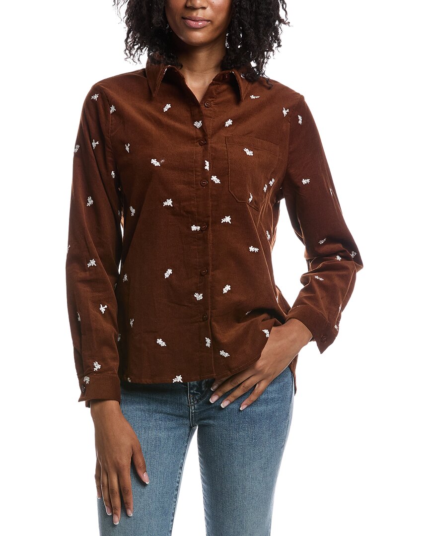 Anna Kay Grande Fleur Shirt In Brown