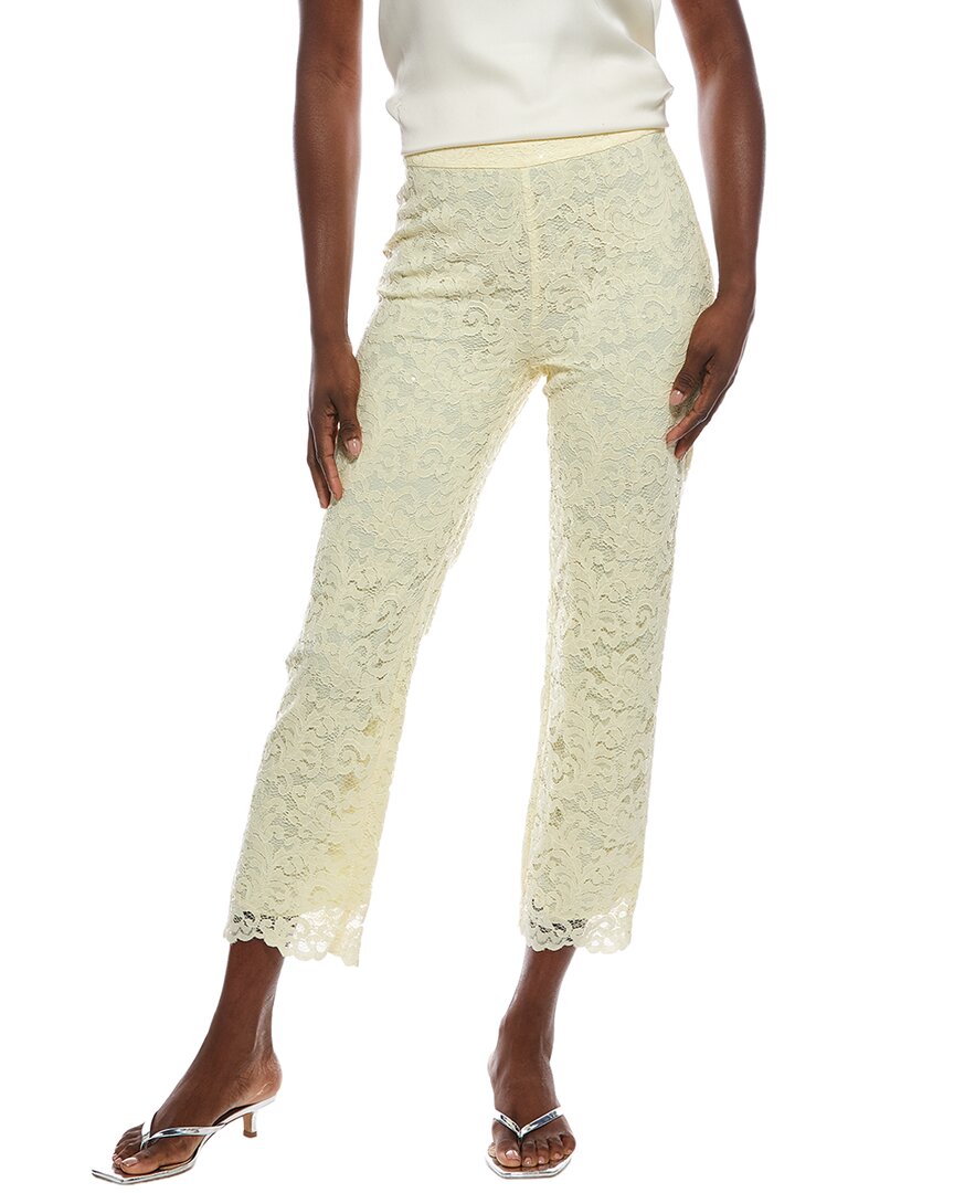 Marc Cain Lace Embroidered Pant In White