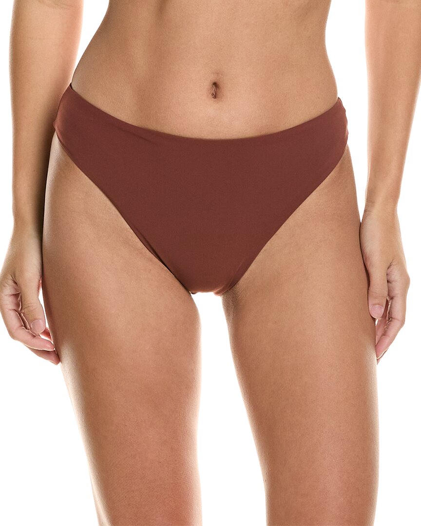 Anemos Midi High-cut Bikini Bottom In Umber