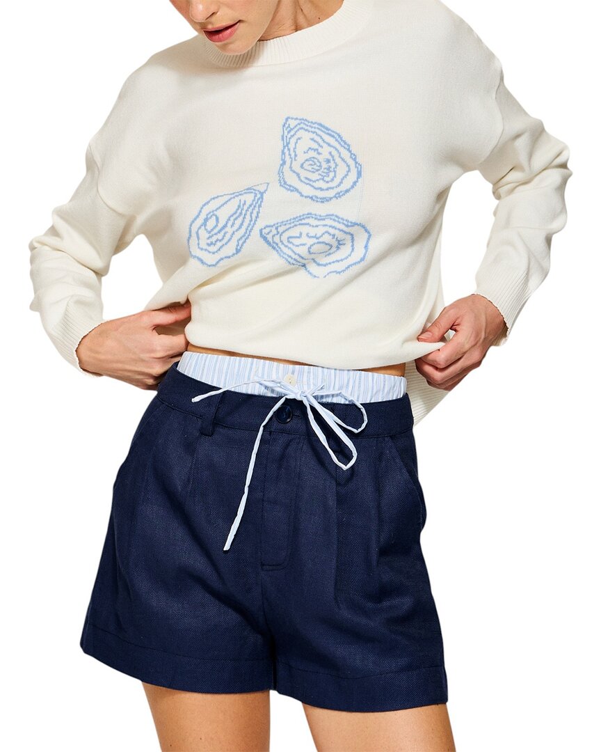 Line & Dot Eline Short In Navy