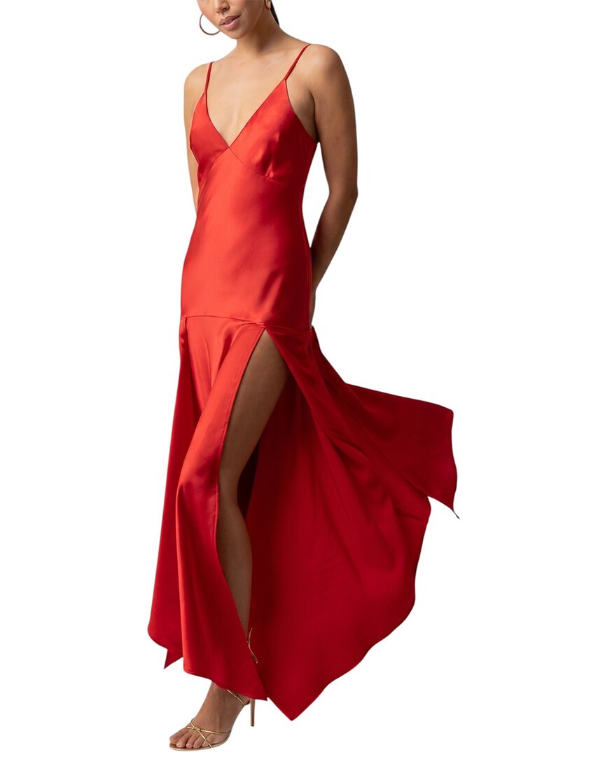 Line & Dot Reseda Maxi Dress In Red