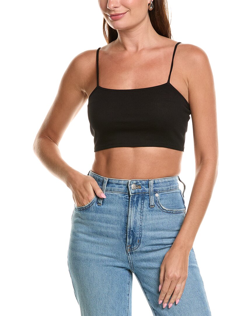 Project Social T Floating Rib Cropped Tank In Black