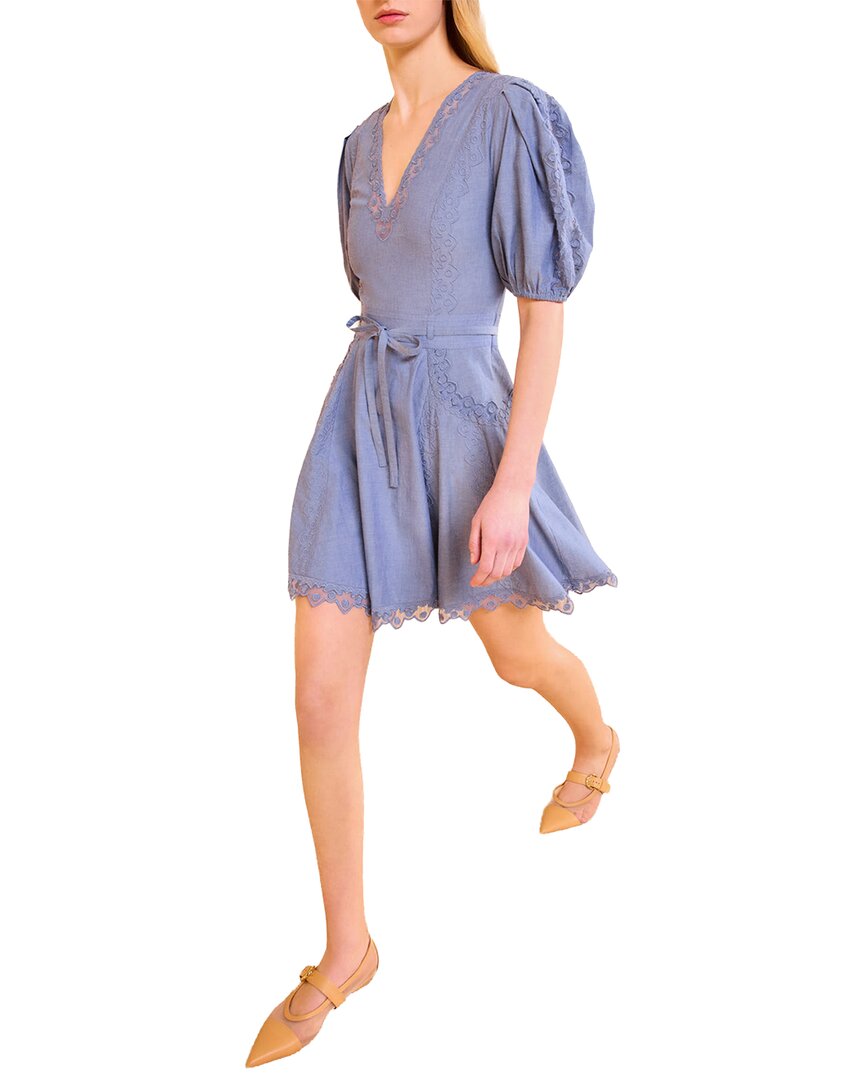 Ulla Johnson Camila Mini Dress In Blue