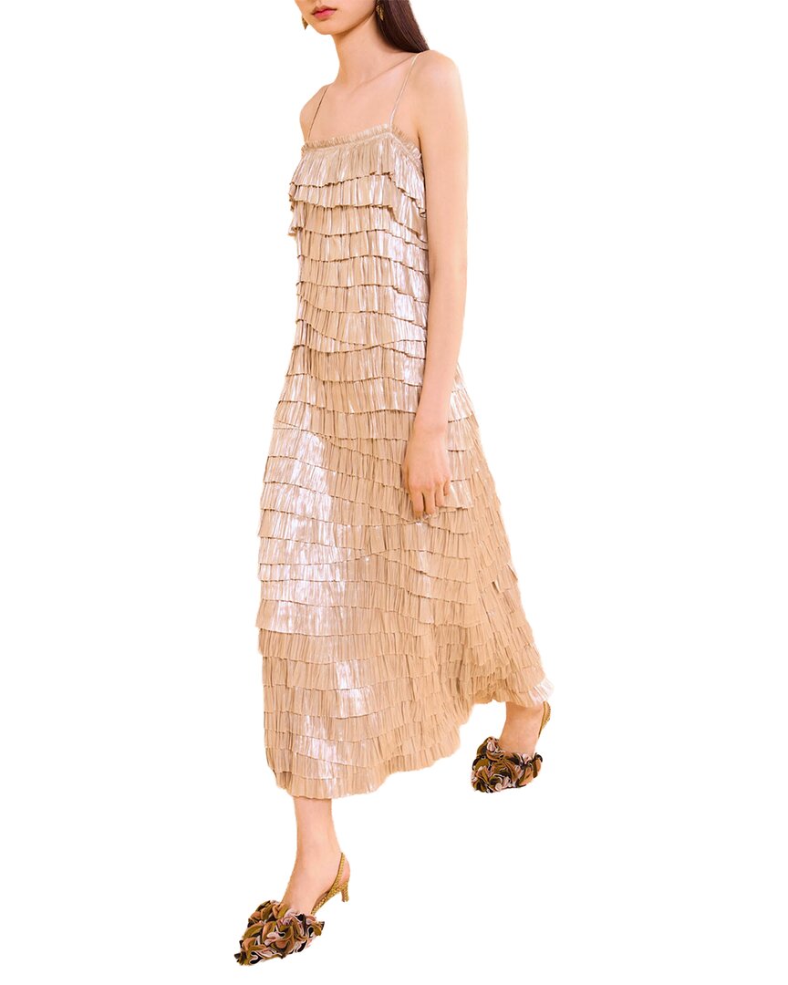 Ulla Johnson Samara Midi Layered Dress In Opal