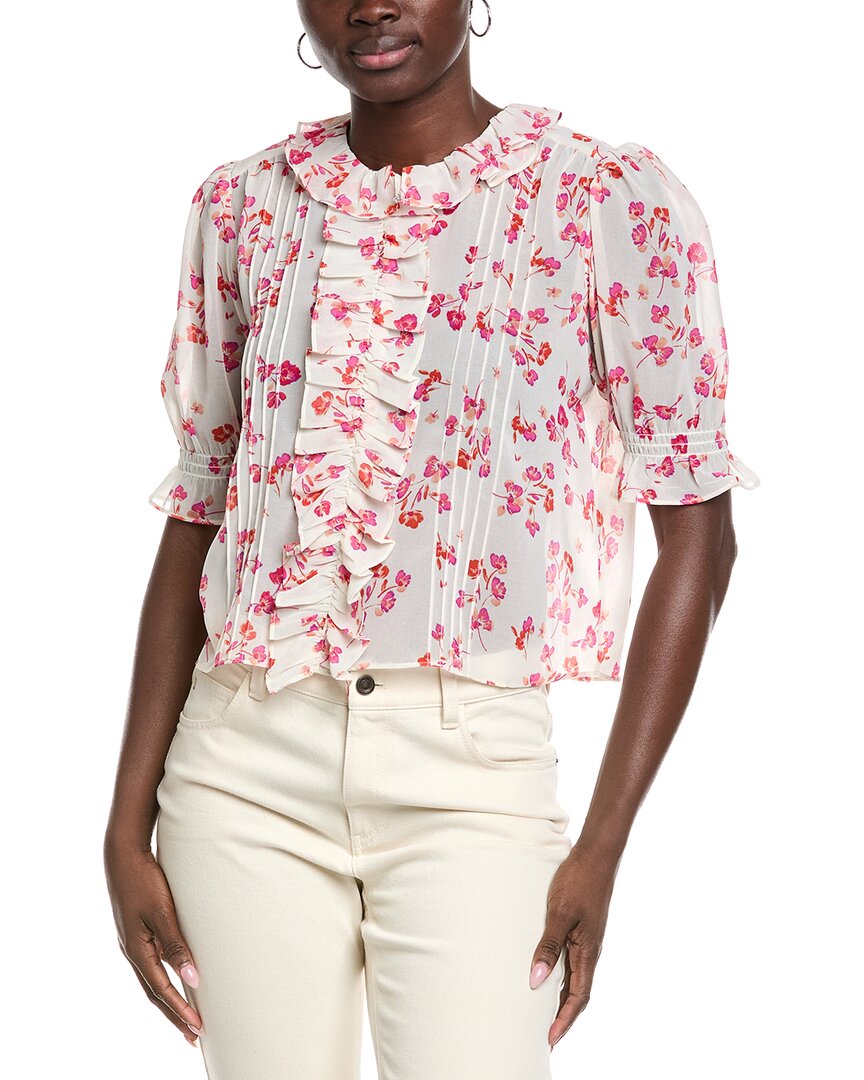 Cabi Printed Cherish Top In Pink