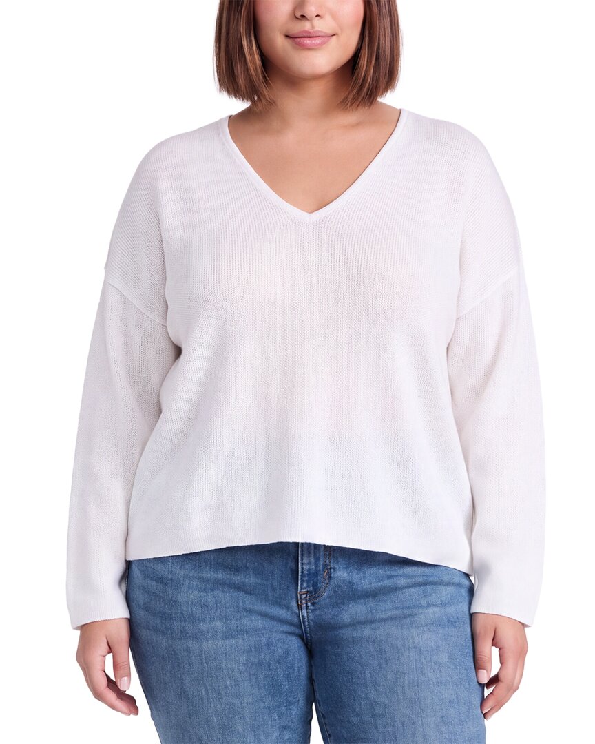 Eileen Fisher Linen-blend Top In White