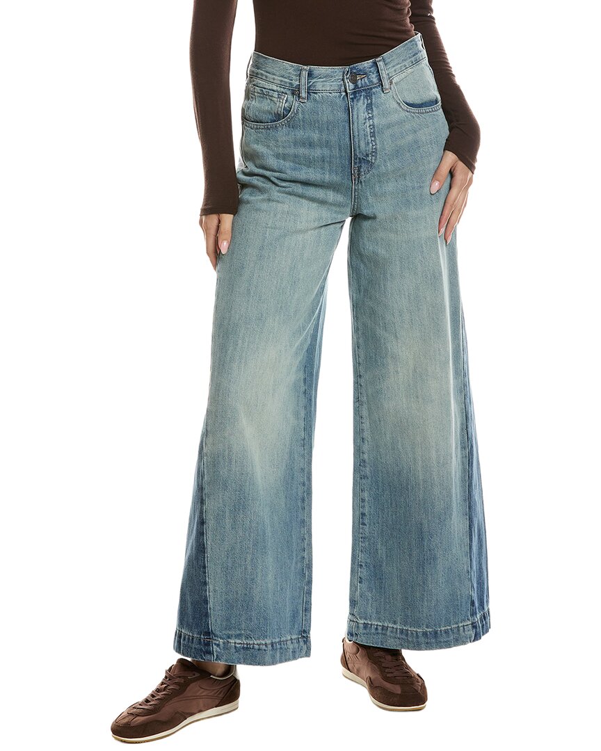 Current Elliott Current/elliott Denim Wide Leg Jean In Blue