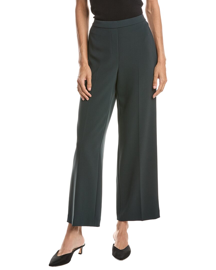 Theory Wide Pull On Ankle Pant In Green