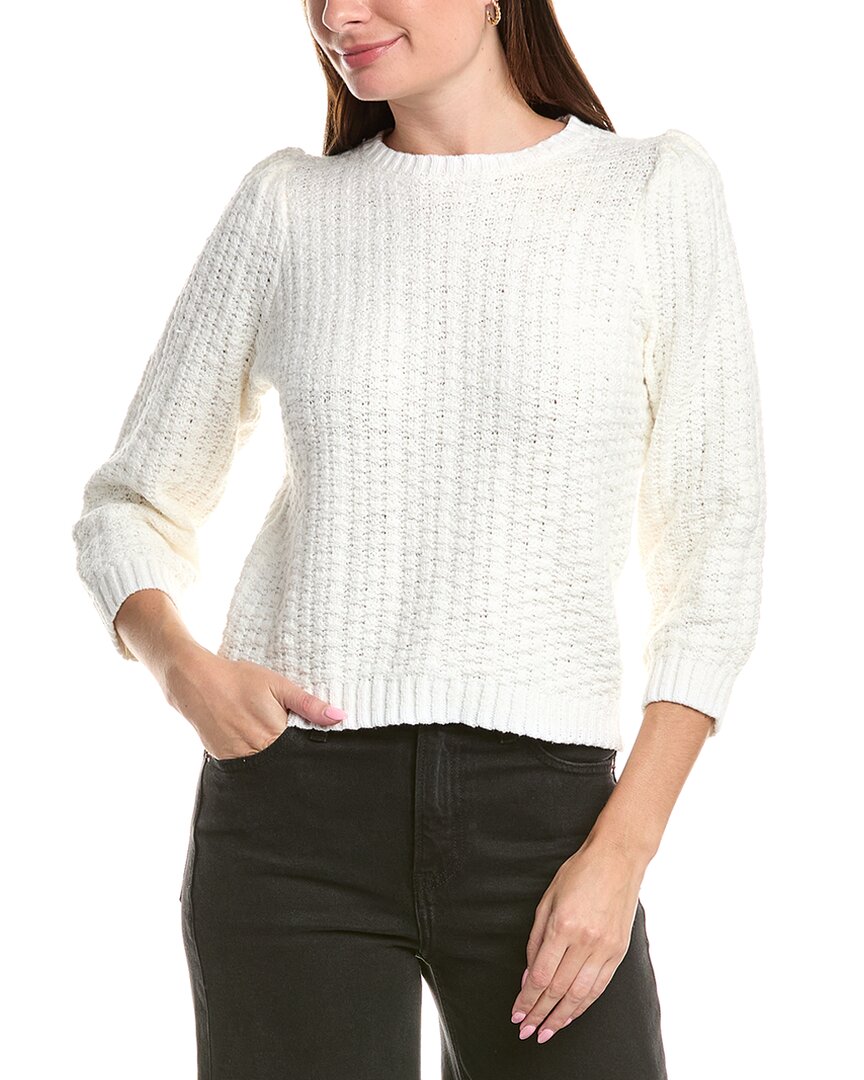 Michael Stars Leonora Puff Sleeve Sweater In White