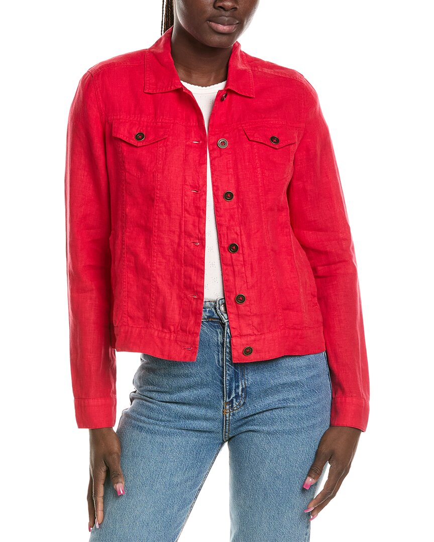 Michael Stars Linen Jacket In Red