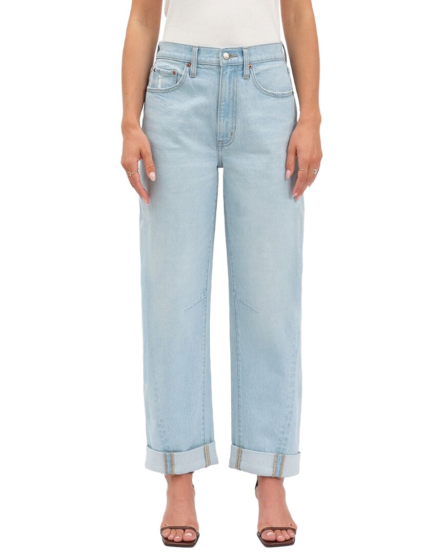 Daze Denim Venice Slow Dance High Rise Barrel Leg Jean In Blue