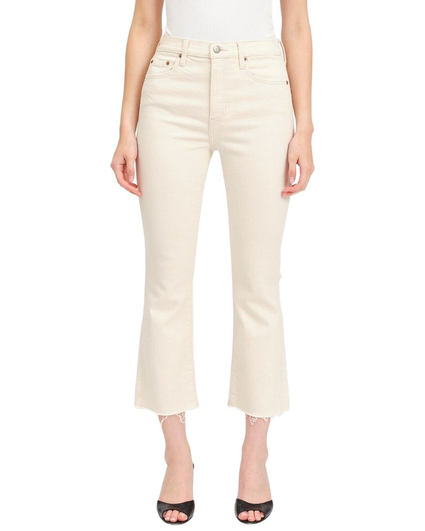 Daze Denim Shy Girl Raw Cut High Rise Crop Kick Flare Jean