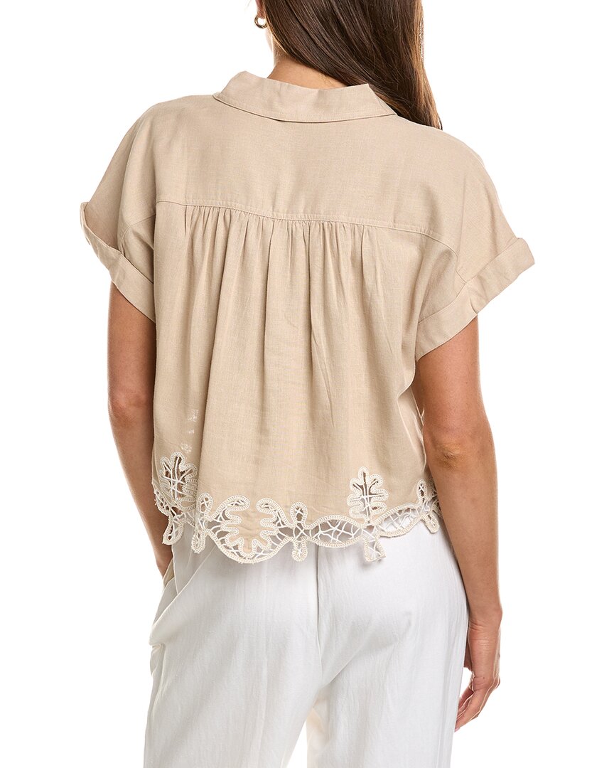 1.state Collared Blouse In Brown